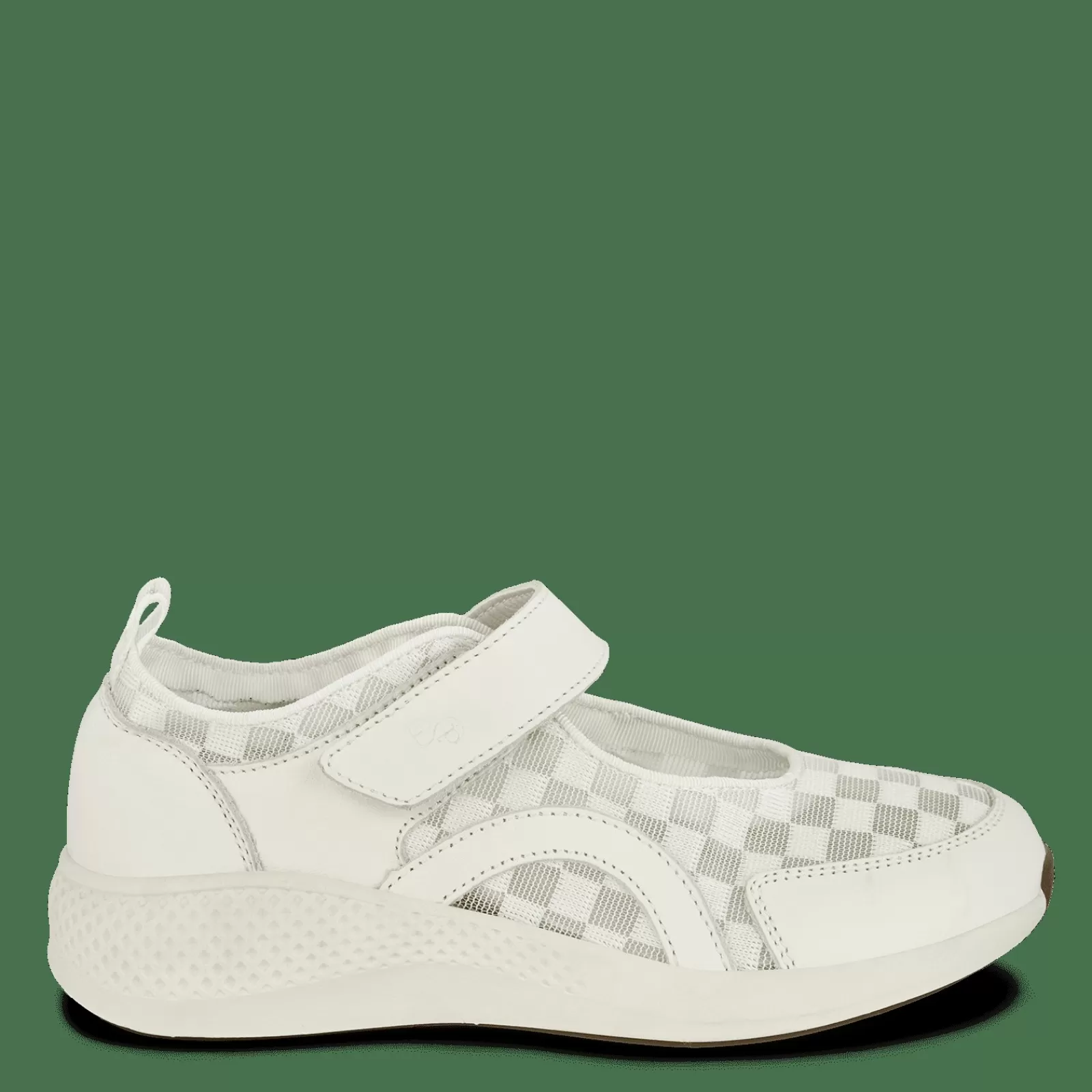 Sko Med Velcro>Green Comfort Dolphin Diwa - White