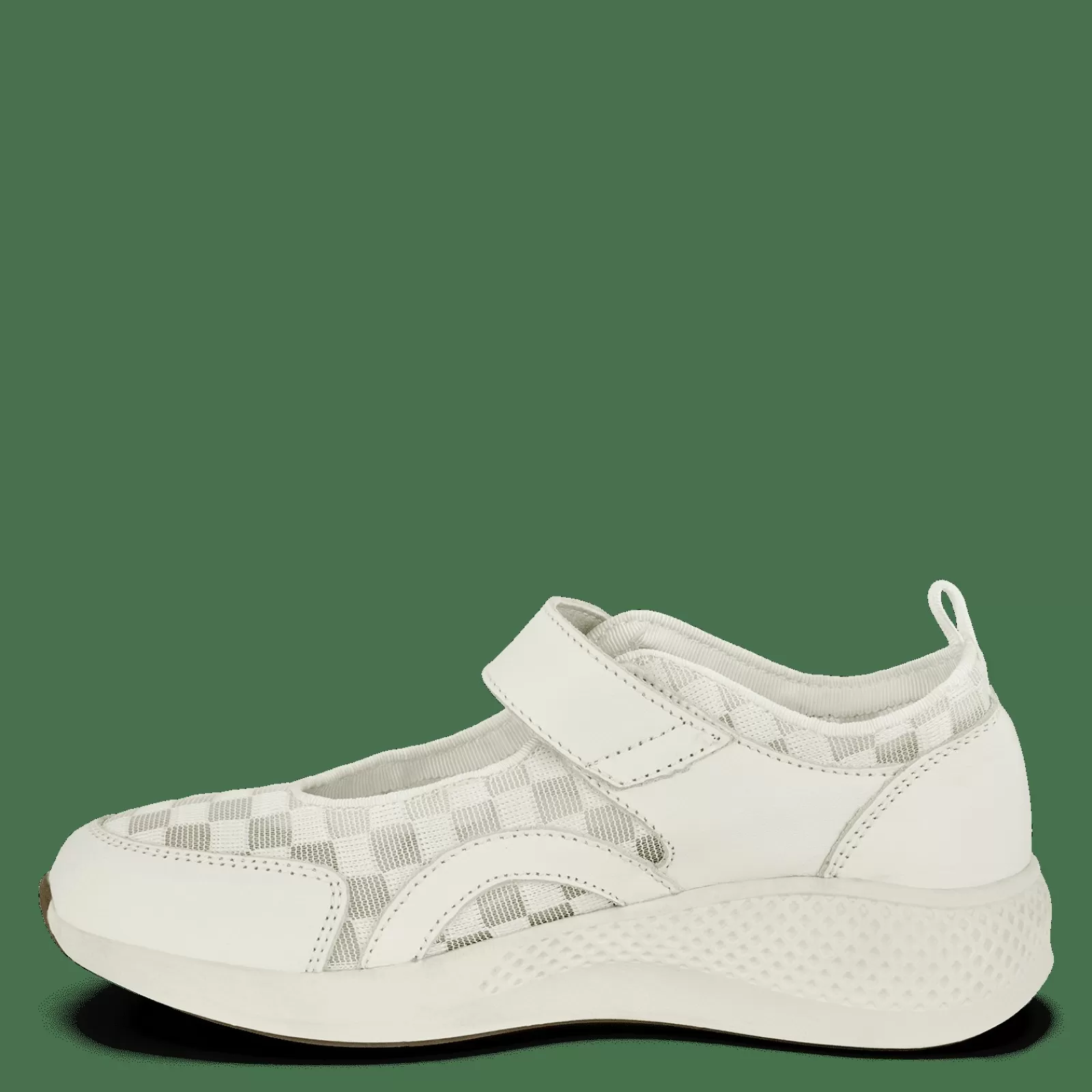 Sko Med Velcro>Green Comfort Dolphin Diwa - White