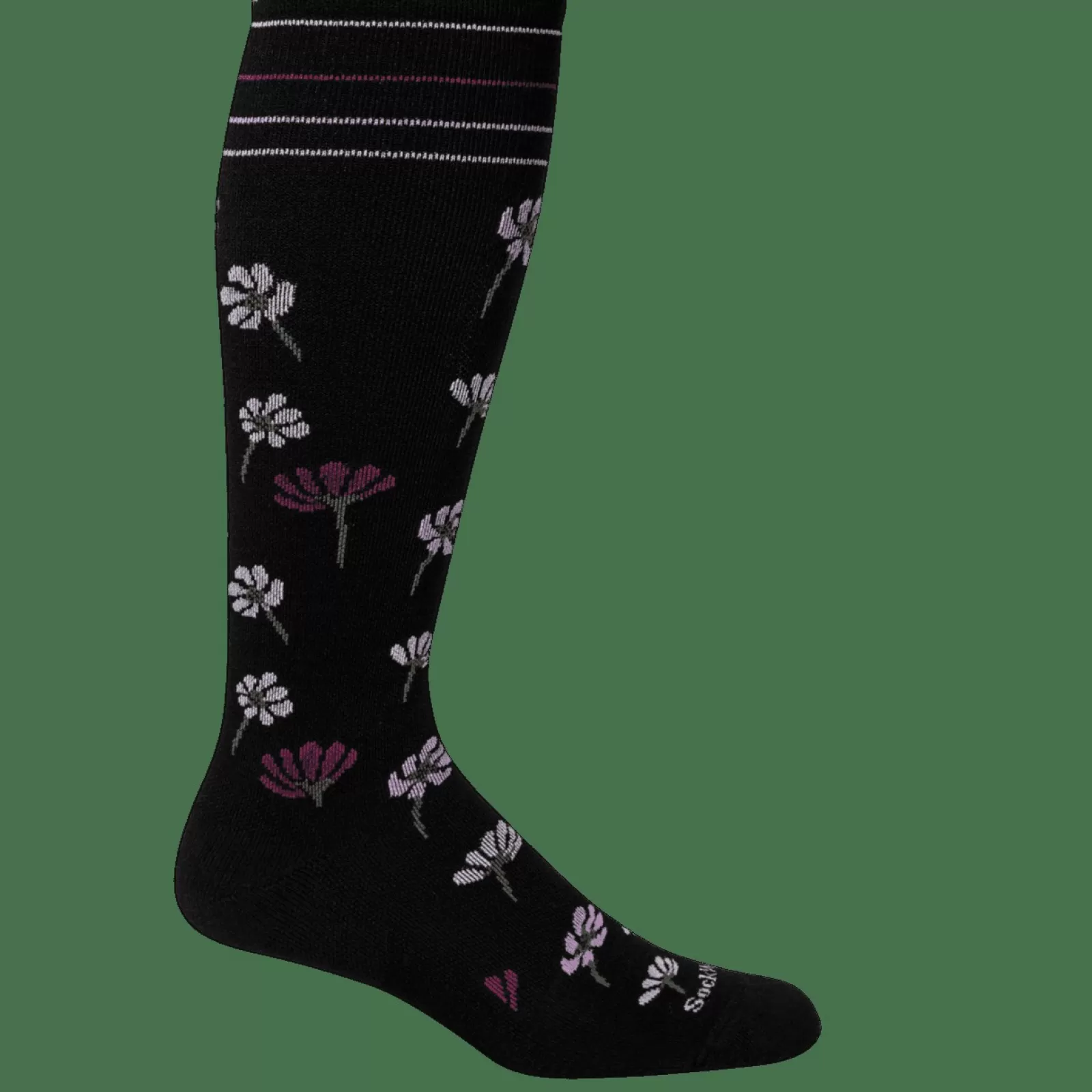 Strømper>Green Comfort Field Flower (Dame) - Sw Black