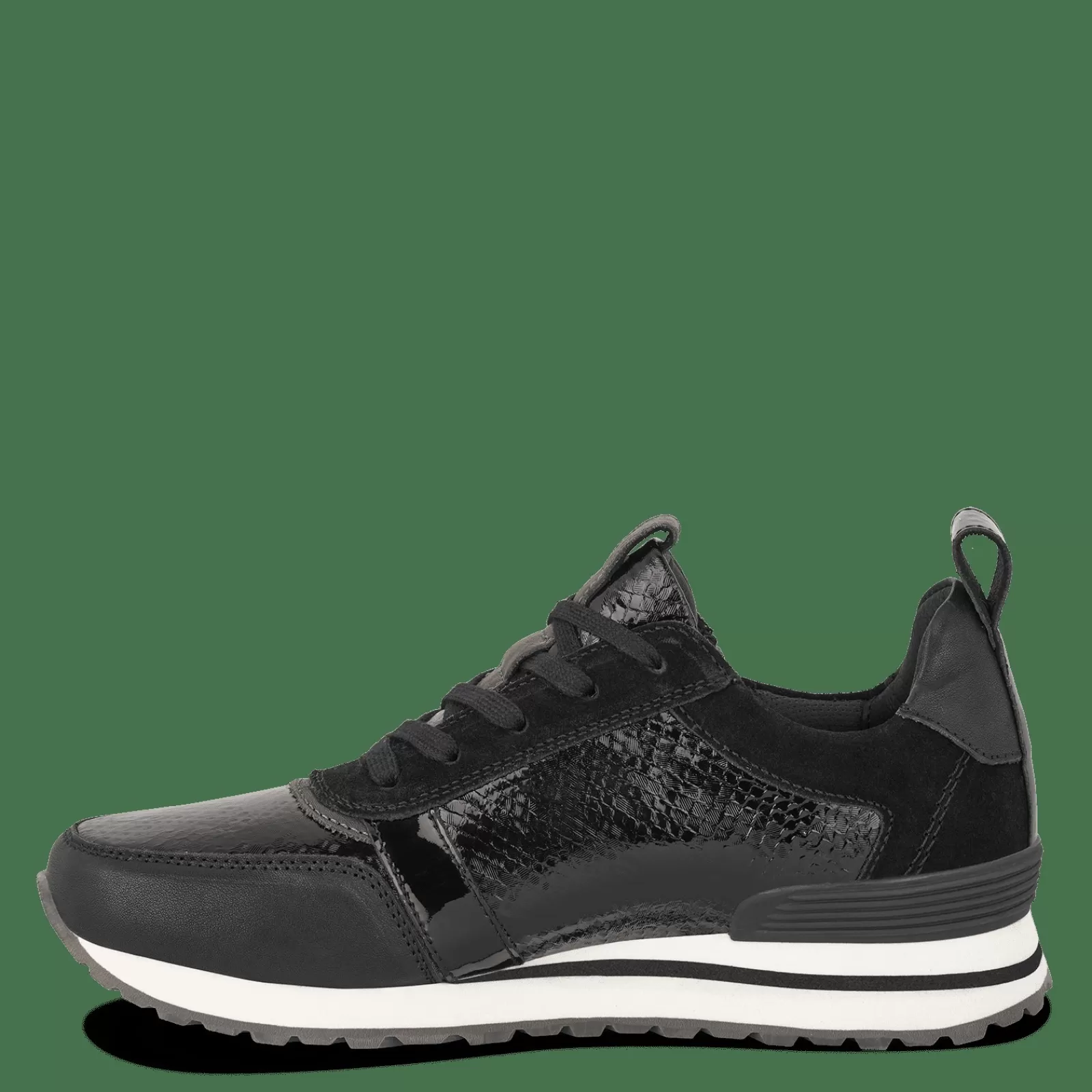 Snøresko>Green Comfort Freeness Fay - Black Mix