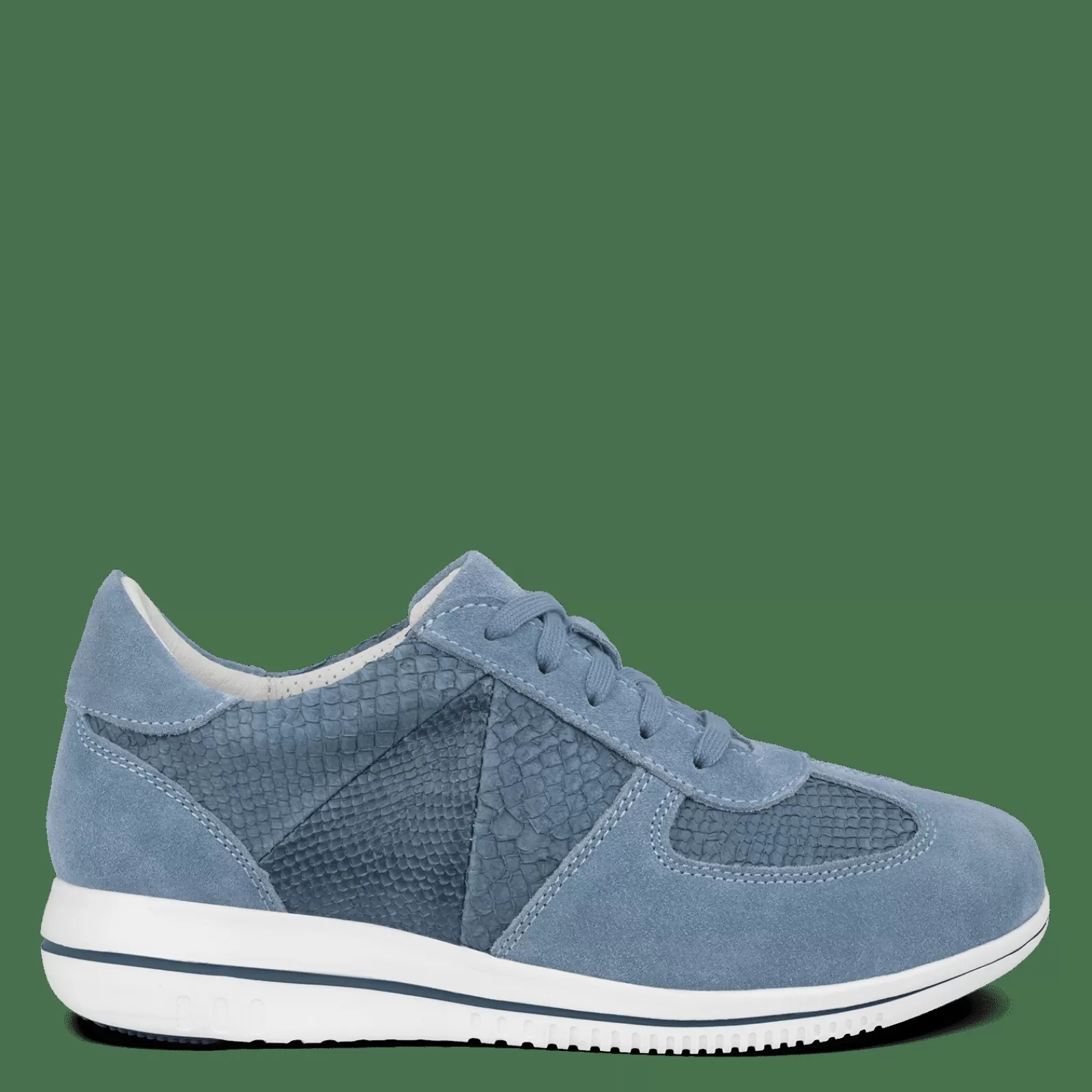 Snøresko>Green Comfort Leaf Leona - Denim Blue