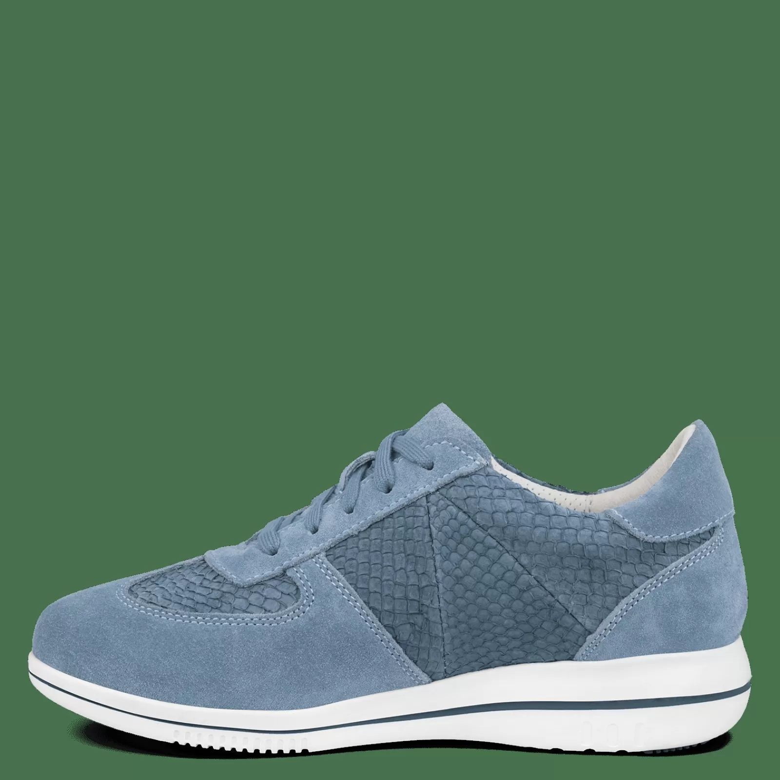 Snøresko>Green Comfort Leaf Leona - Denim Blue