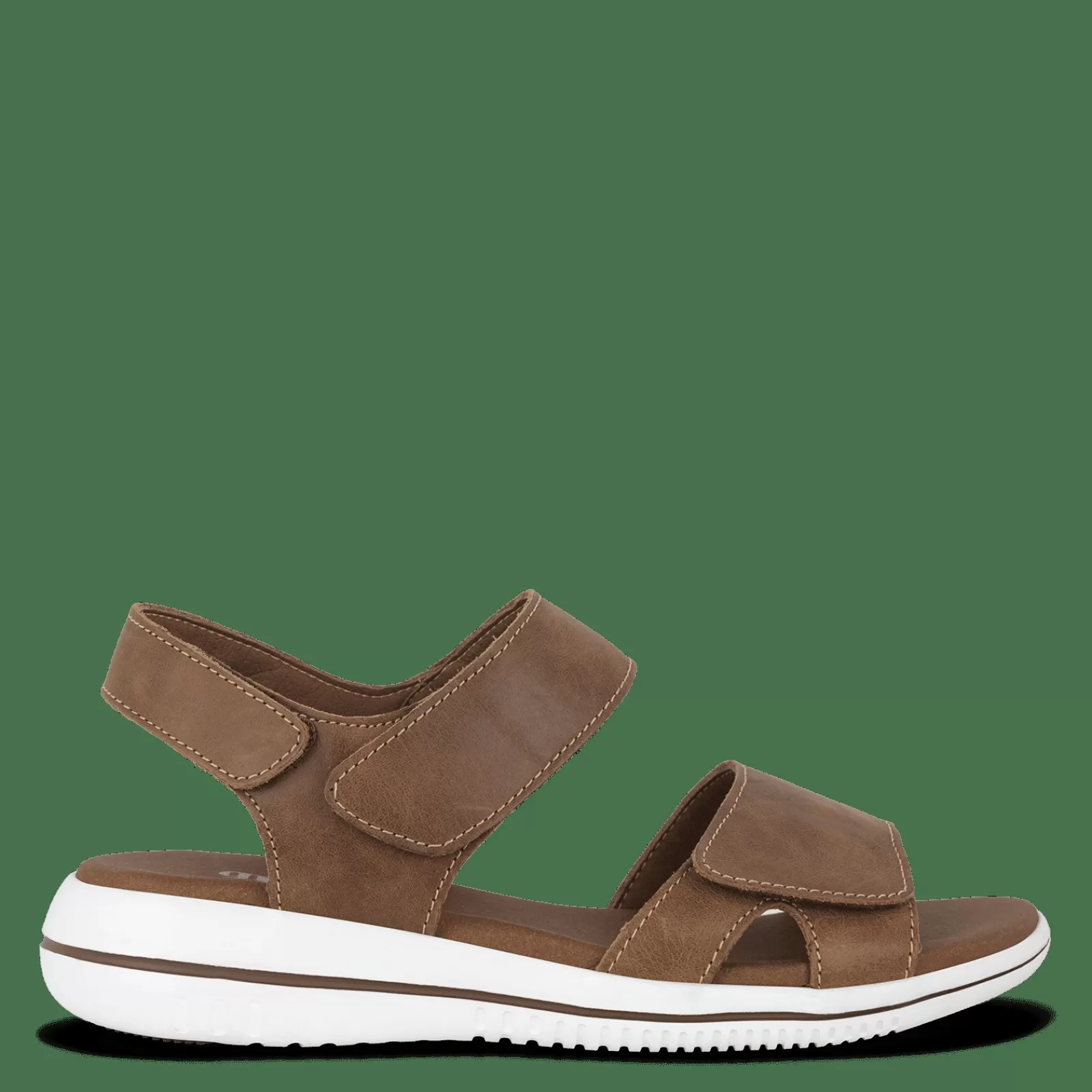 Sandaler Med Flad Sål>Green Comfort Leaf Lucy - Cognac