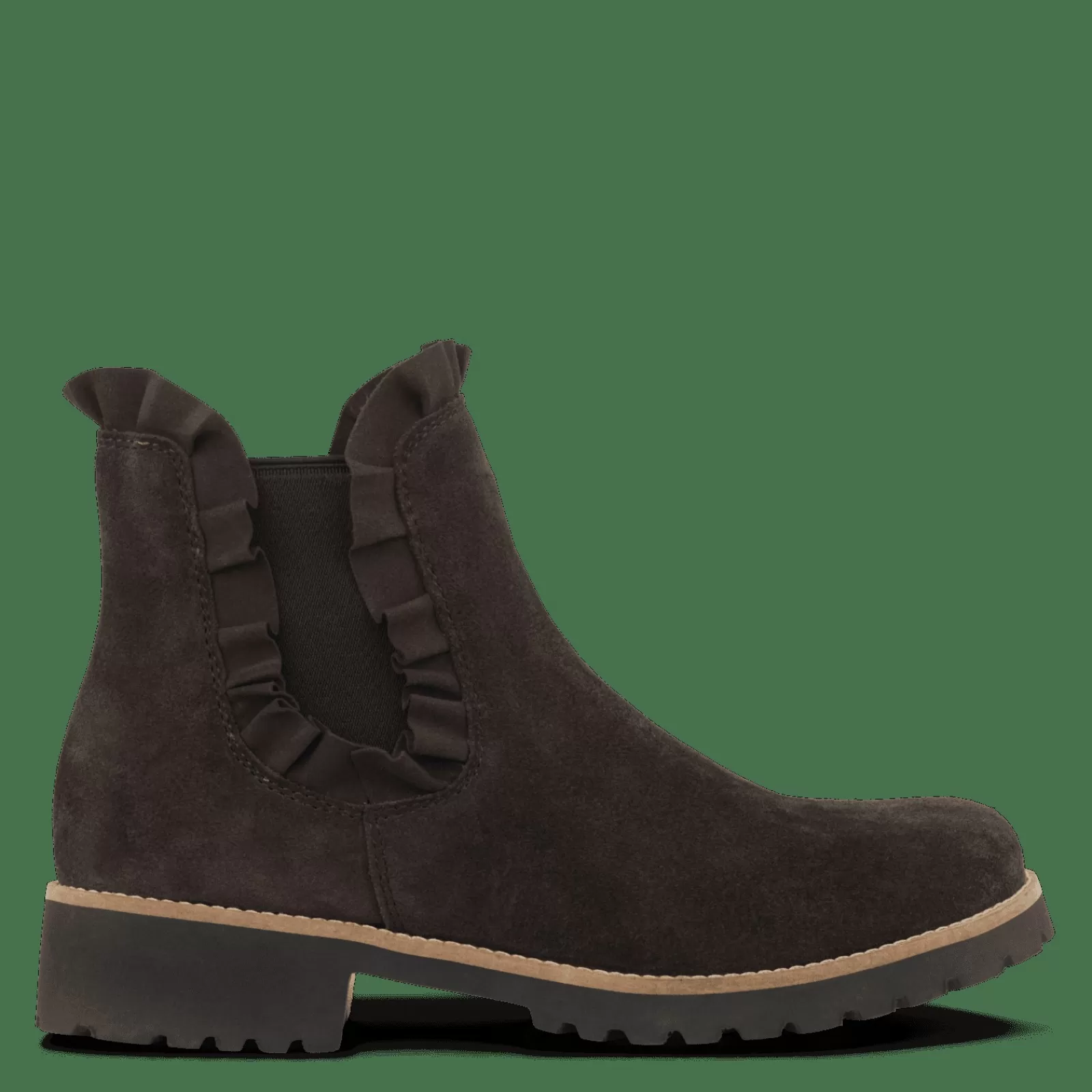 Chelsea Boots>Green Comfort Strike Sacia - Coffee