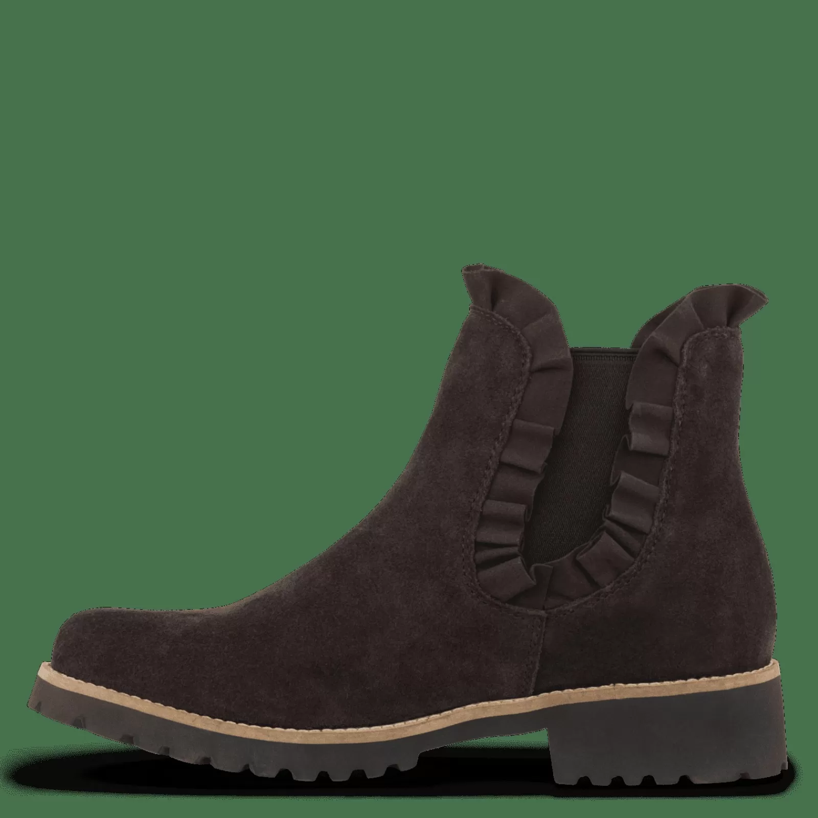 Chelsea Boots>Green Comfort Strike Sacia - Coffee