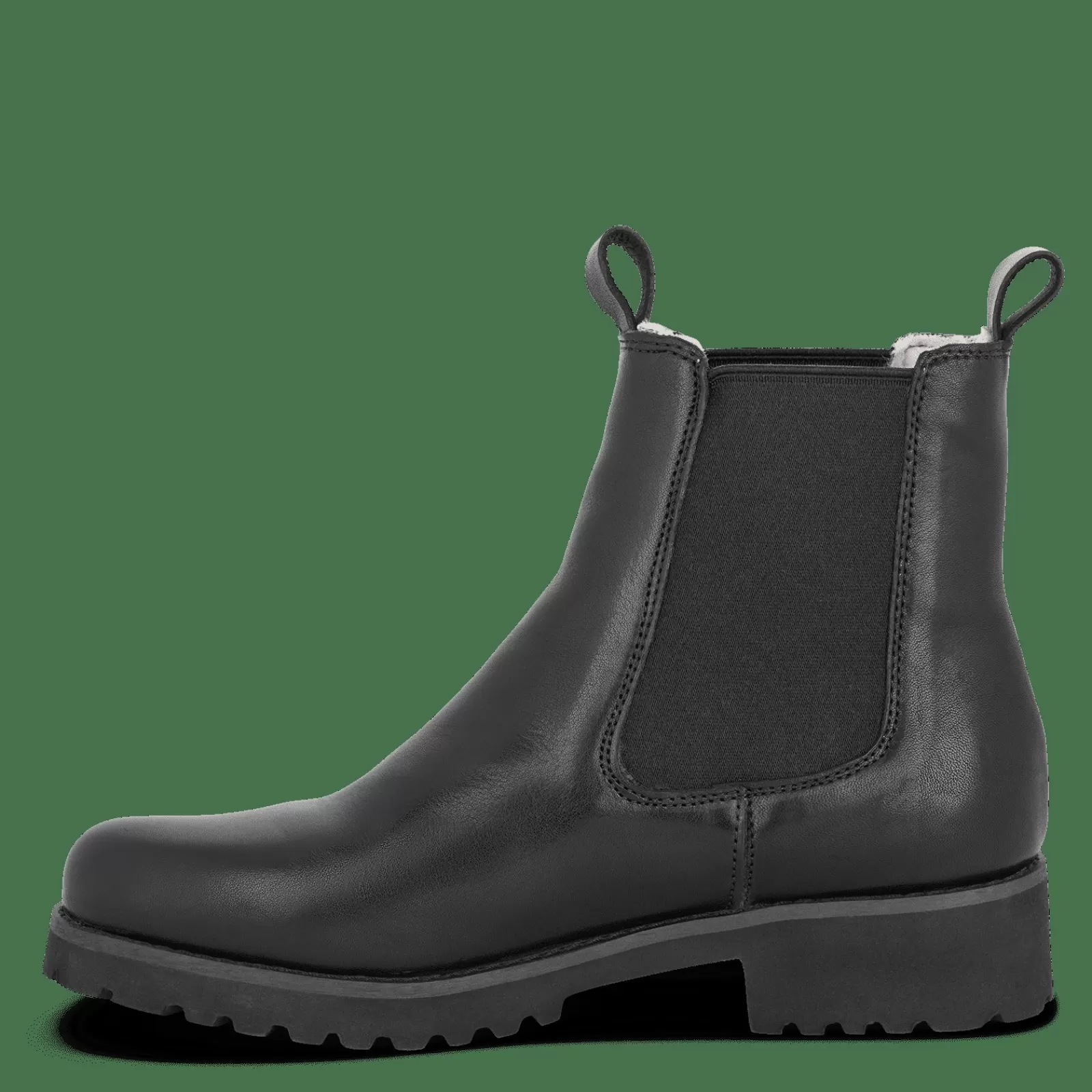 Chelsea Boots>Green Comfort Strike Siffe - Sort