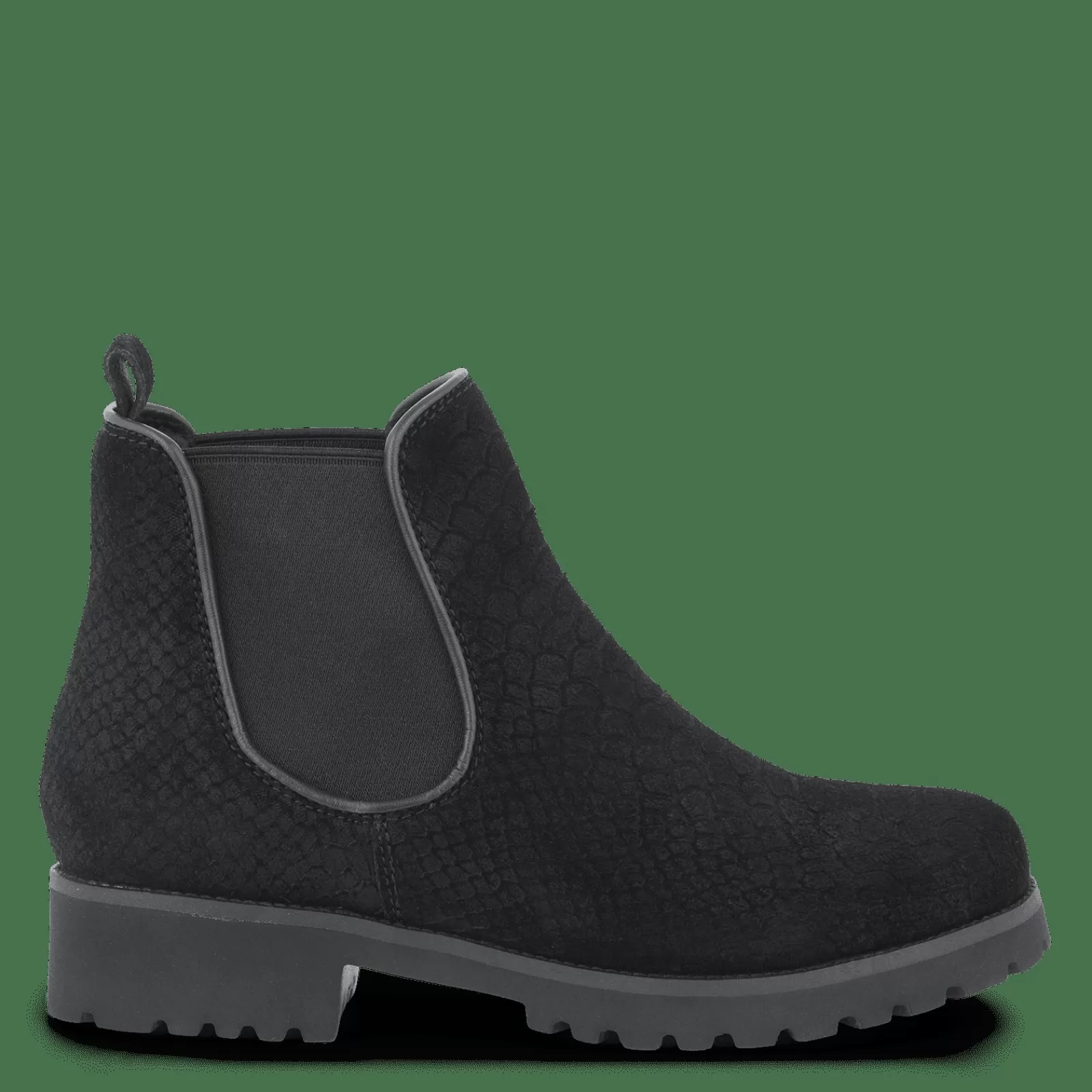 Chelsea Boots>Green Comfort Strike Stella - Sort