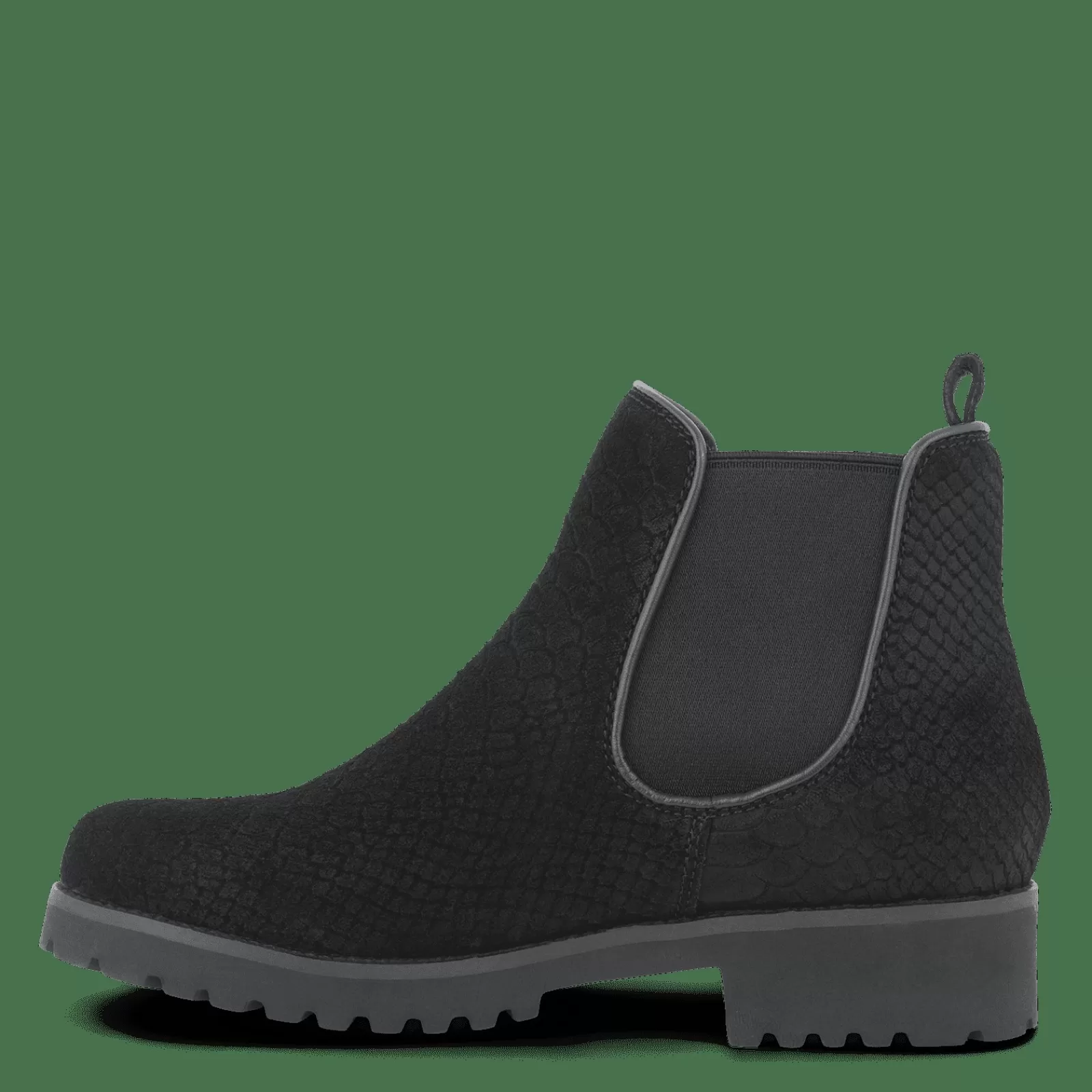 Chelsea Boots>Green Comfort Strike Stella - Sort