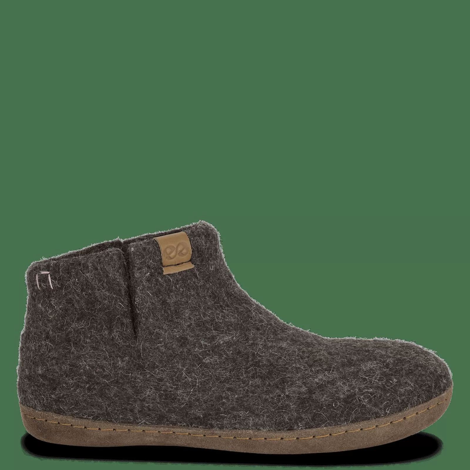 Hjemmesko Med Skindsål>Green Comfort Wool Everest - Brown