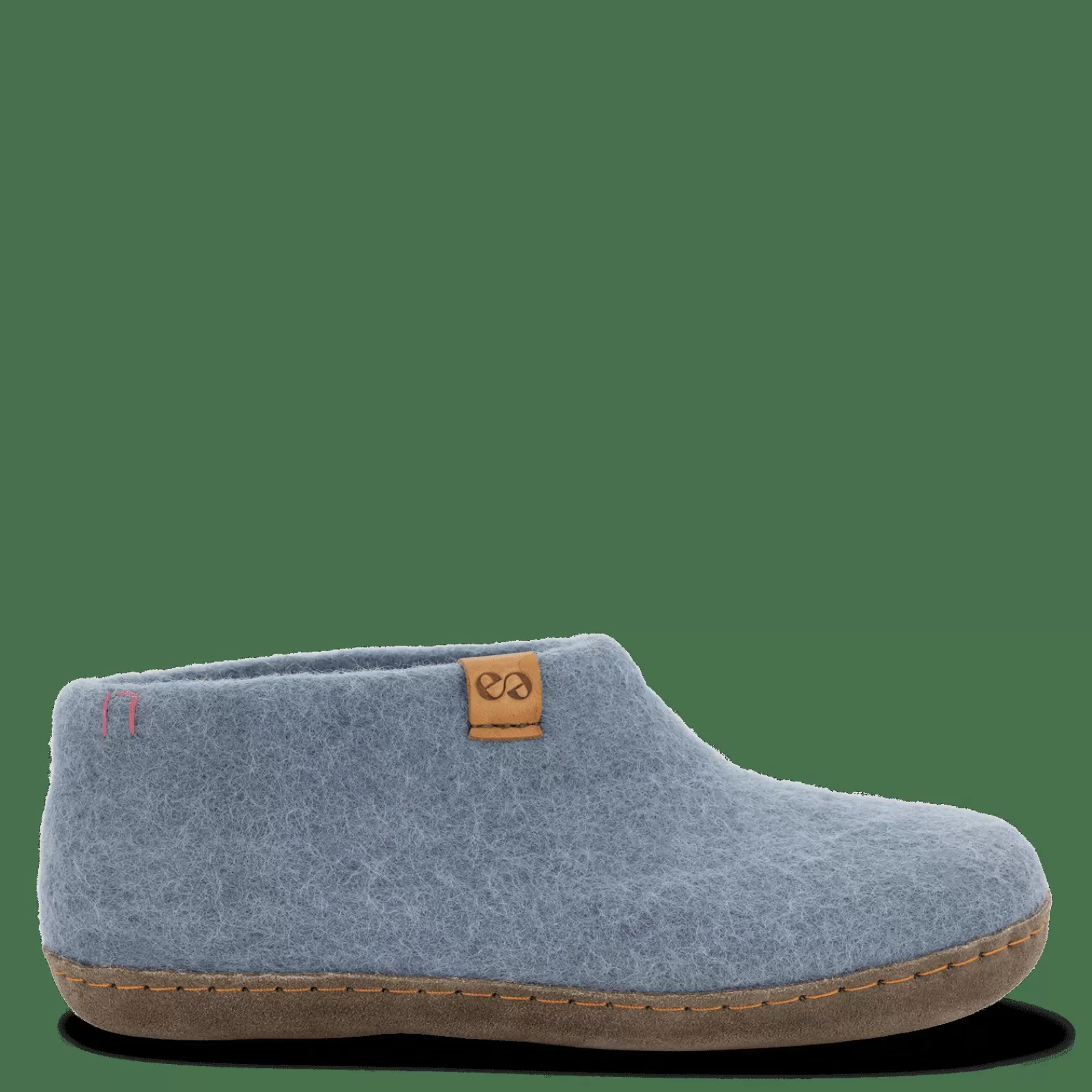 Hjemmesko Med Skindsål>Green Comfort Wool Mera - Light Blue