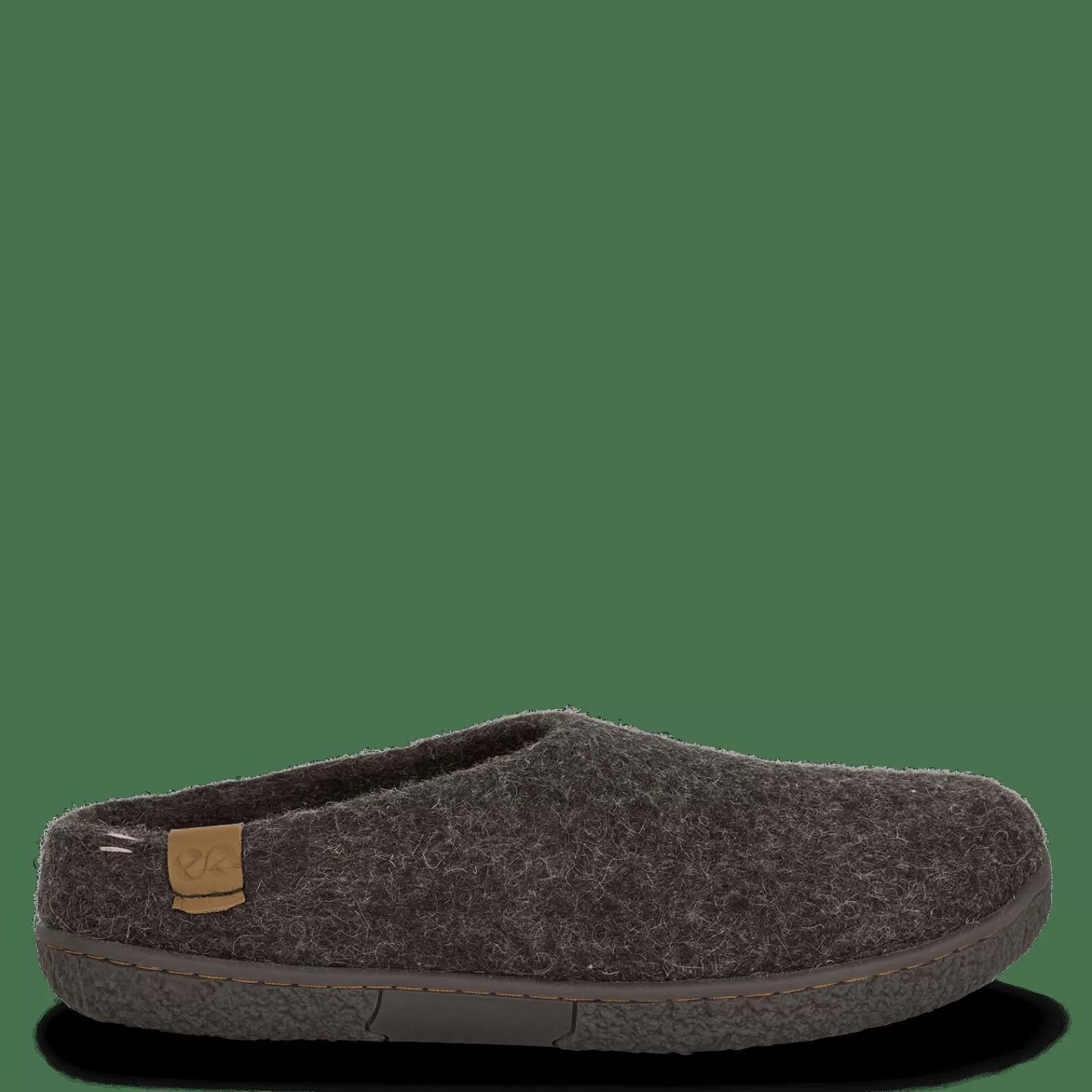 Hjemmesko Med Gummisål>Green Comfort Wool Tibet - Brown