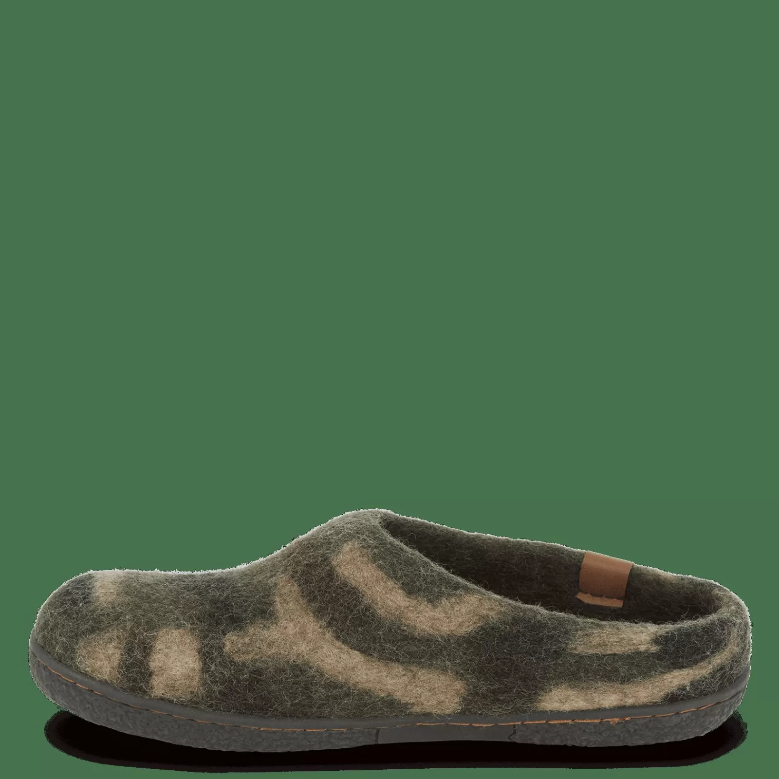 Hjemmesko Med Gummisål>Green Comfort Wool Tibet - Mix Olive